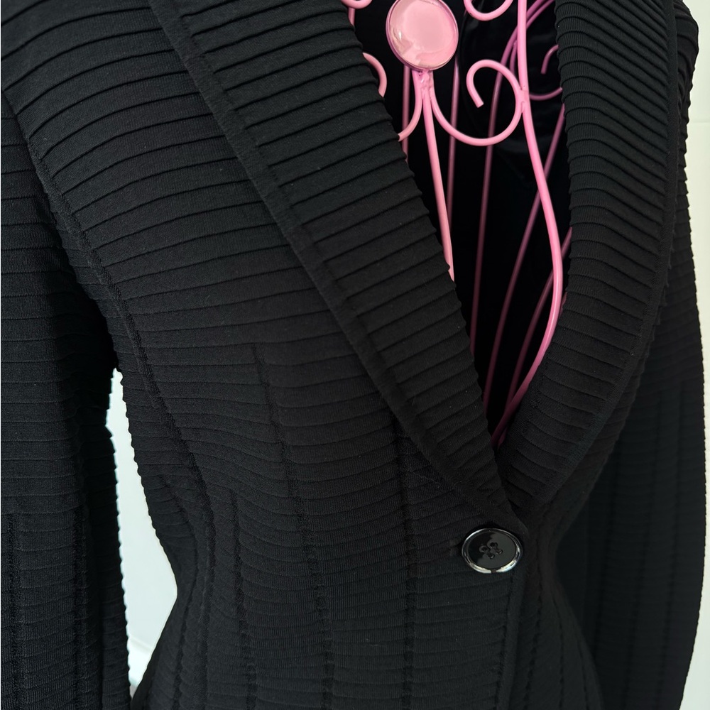 Giorgio Armani Black Textured Blazer - Picture 5 of 9